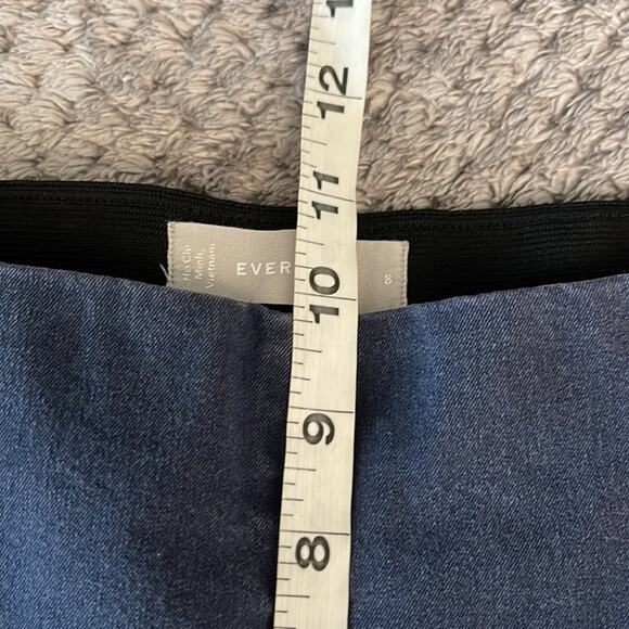 EVERLANE Blue Pull On Zip Side Skinny Stretch Ankle Pants Size 8 - Picture 9 of 10